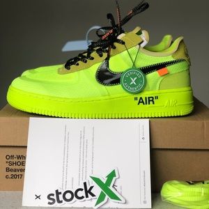 Off-White Air Force 1s “Volt” Size 10
